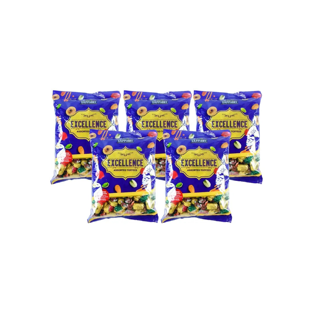 SAPPHIRE EXCELLENCE ASSORTED TOFFEES 550G (PACK OF 5)