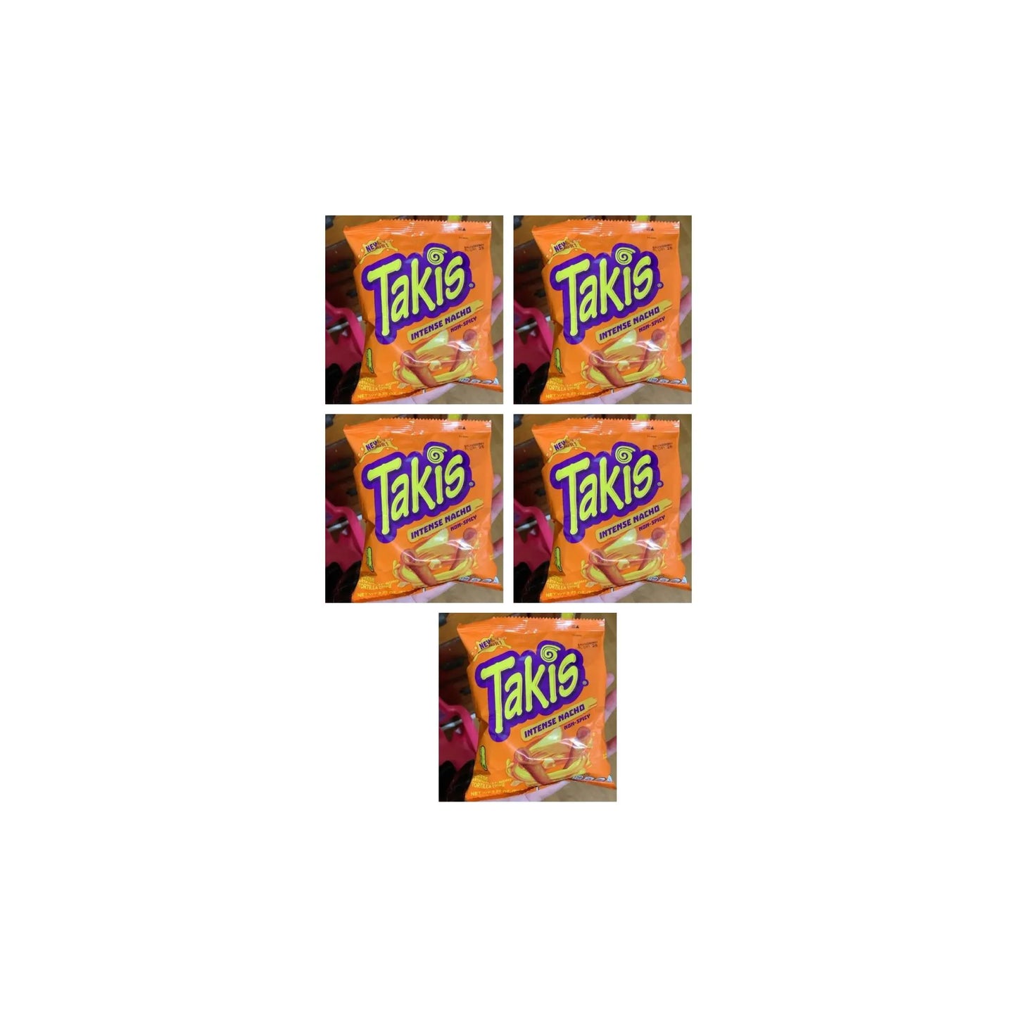 Takis's Intense Nacho Cheddar & Cheese Flavored Noodles, Non-Spicy, 140g (pack of 5)