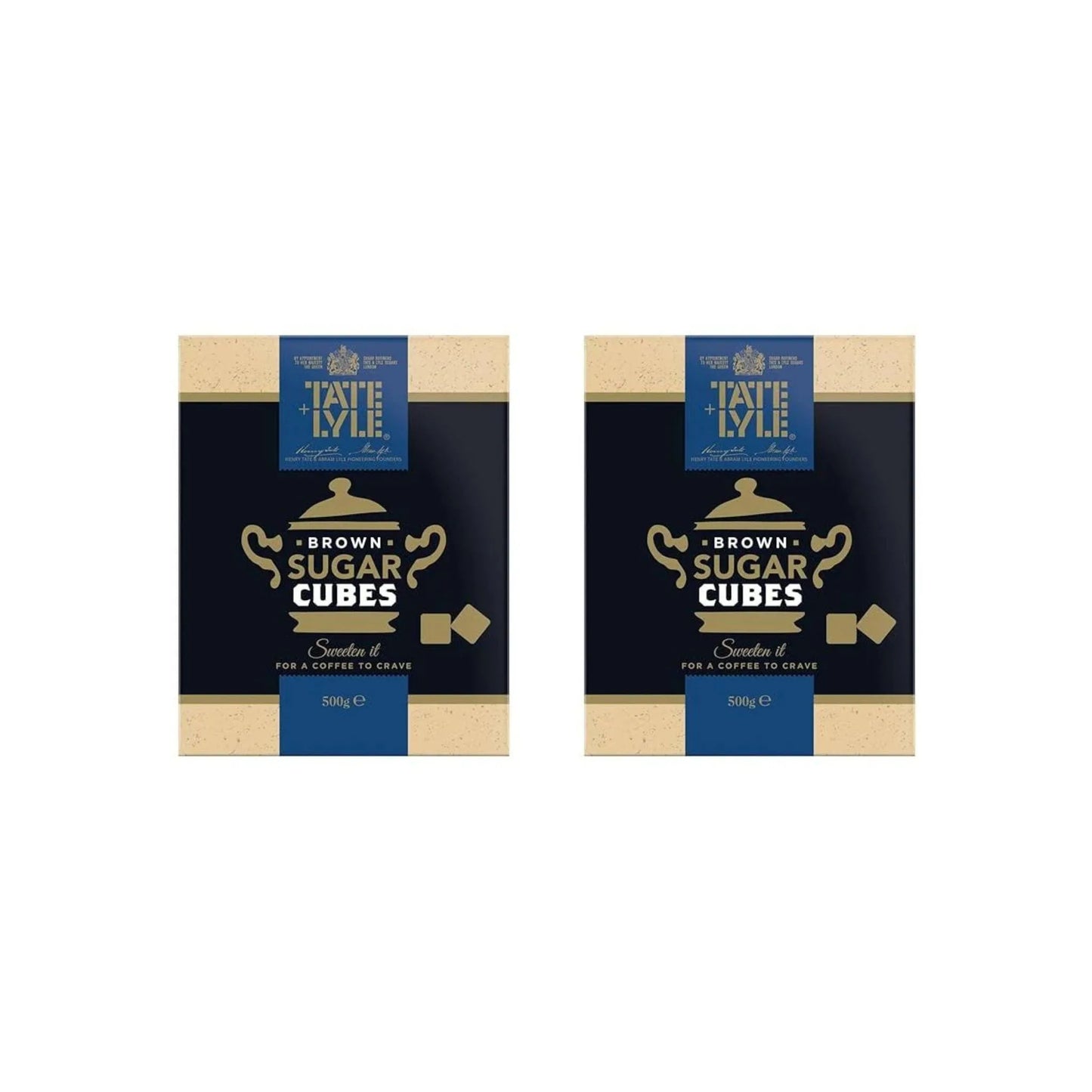 Tate & Lyle Fairtrade Demerara Sugar Cube - 500g (Pack of 2)