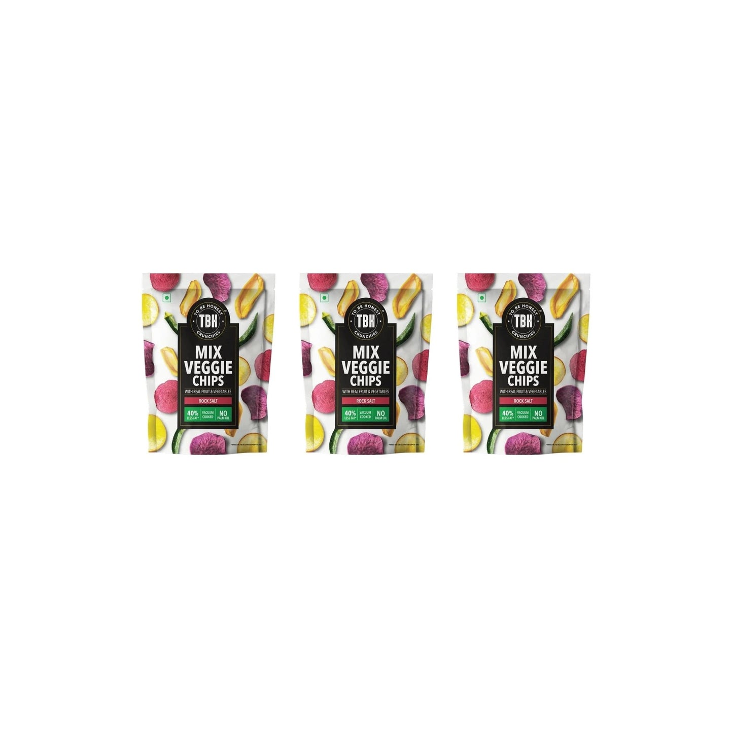 Tbh Mix Veggie Chips (Rock salt) 60g (Pack of 3)