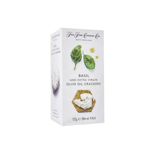 The Fine Cheese Co. Basil and Extra Virgin Olive Oil Crackers 125g