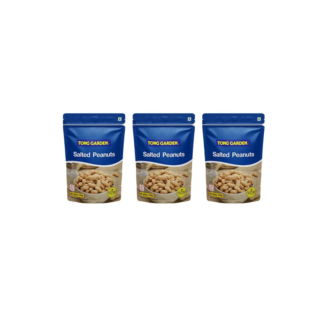 Tong Garden Salted Peanuts, 150g (Pack of 3)