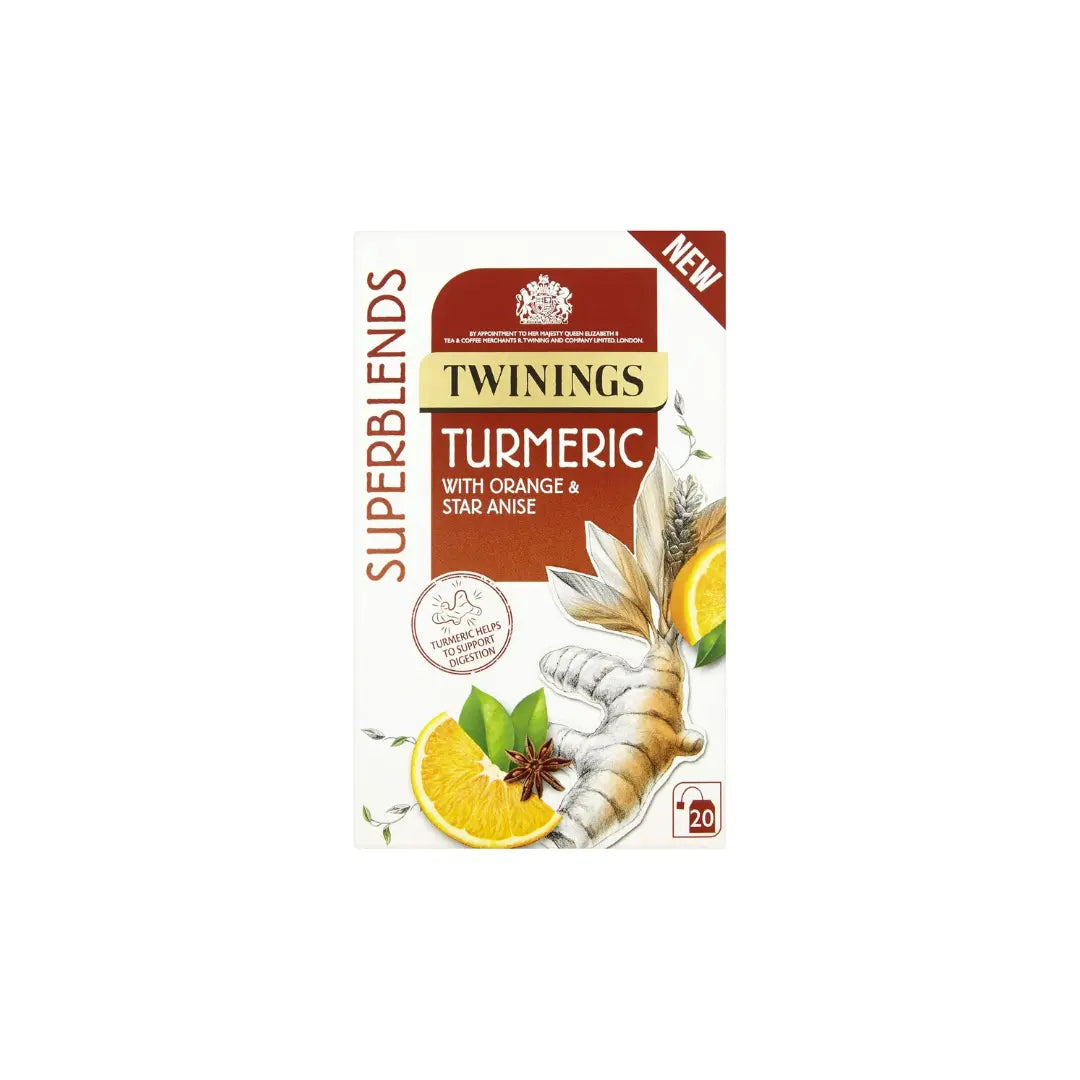 Twinings Superblends Turmeric with Orange and Star Anise 20 Tea Bags luckystore