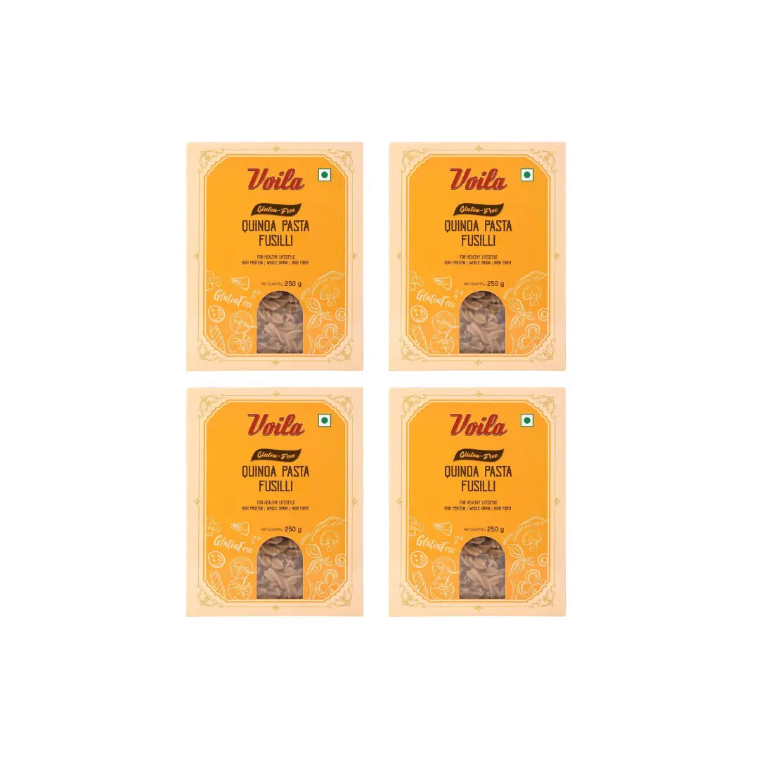 Voila Gluten Free Quinoa Pasta Fusilli 250g (Pack of 4)