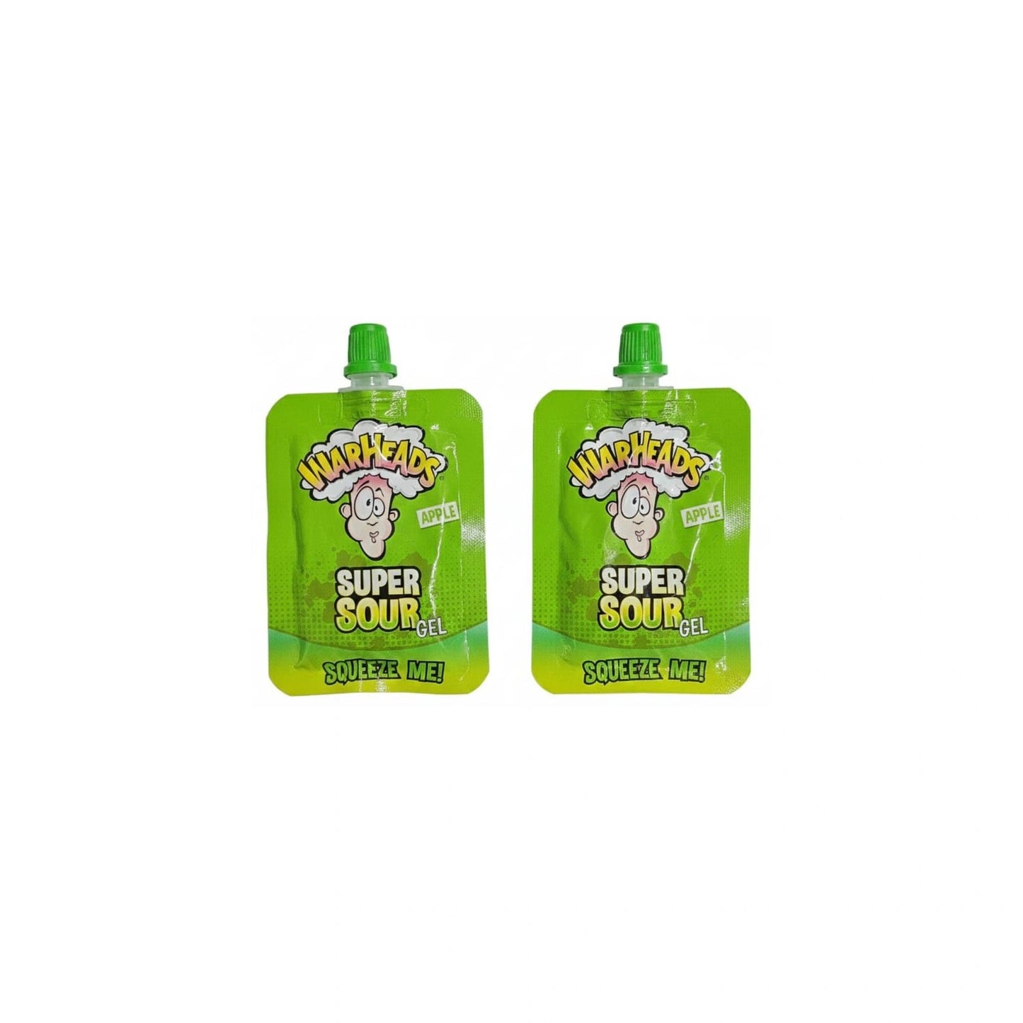 Warheads Apple Super Sour Gel, Squeeze Pouch, 20g, Pack of 2
