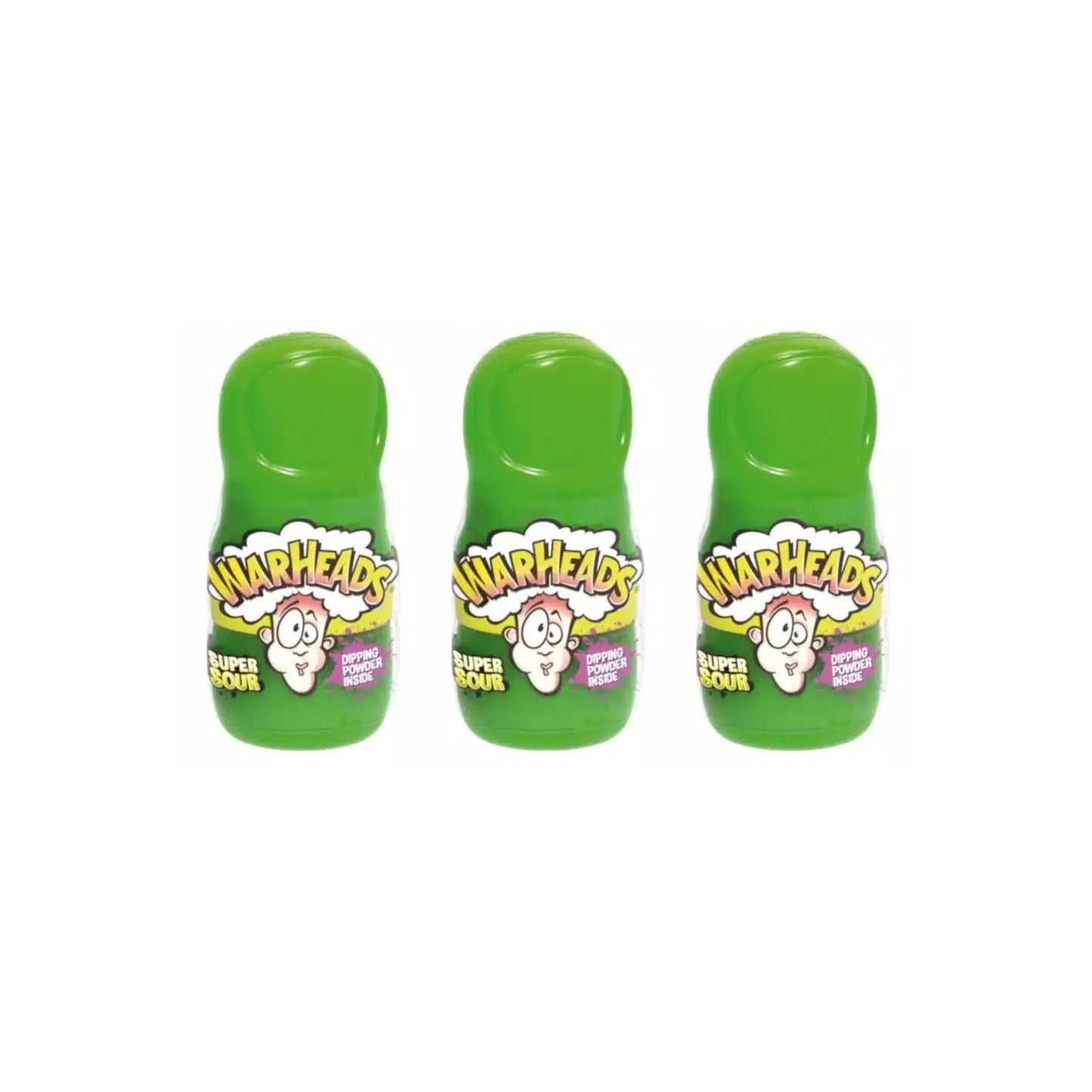Warheads Super Sour Dipping Powder Inside Apple Flavour 40g (Pack of 3)