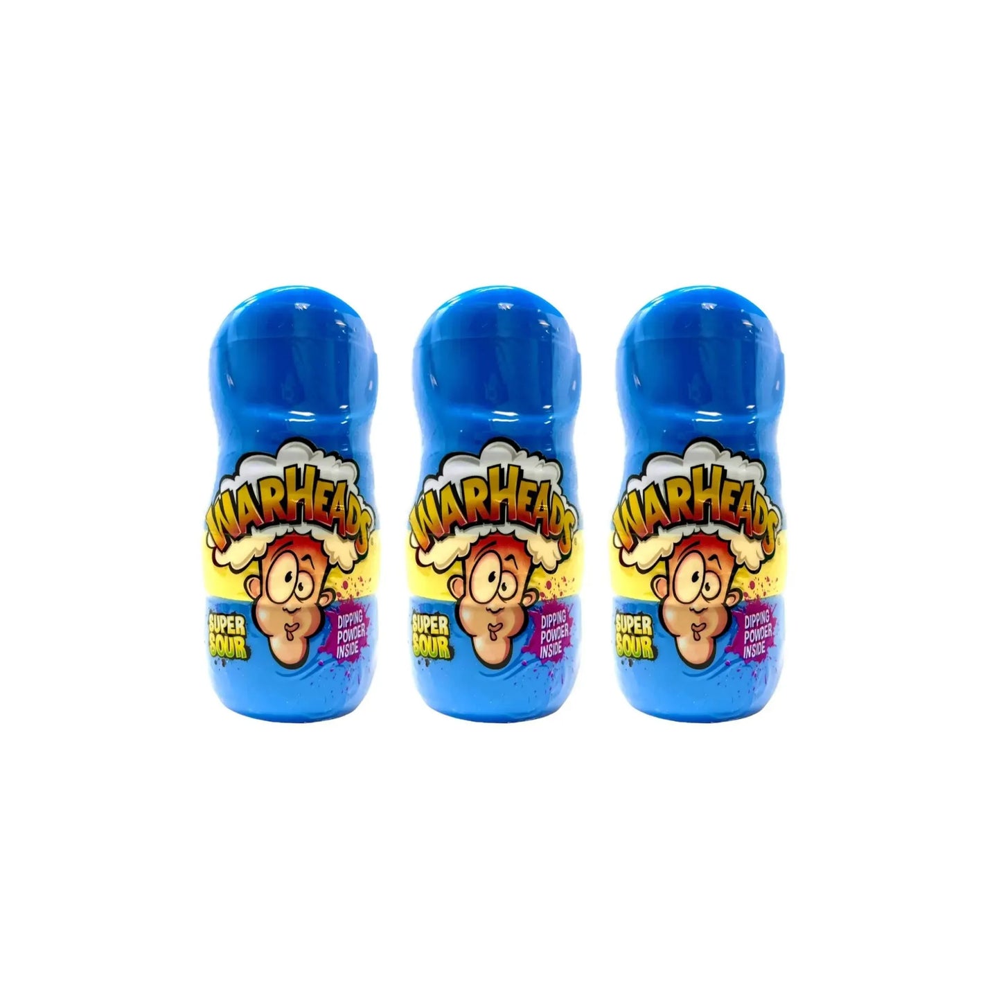 Warheads Super Sour Dipping Powder Inside Blue Raspberry Flavour 40g (Pack of 3)