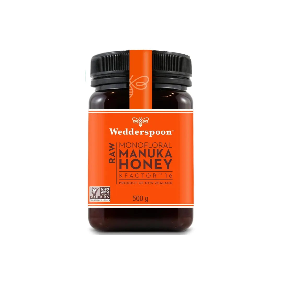 Wedderspoon 100% Raw Pure Manuka Honey KFactor 16+ 500g