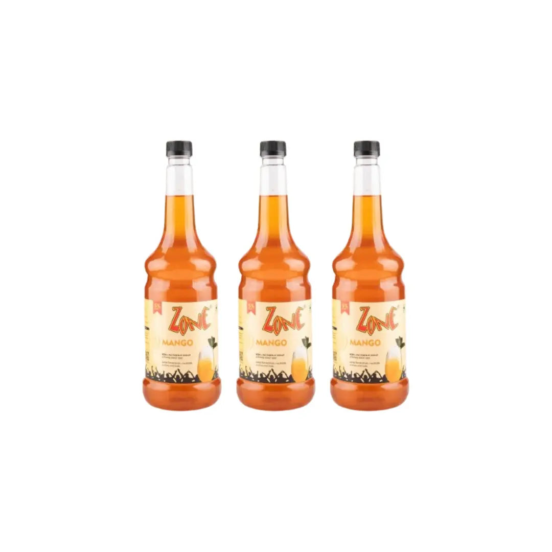 Zone Mango Flavored Syrup 1050ml (Pack of 3)
