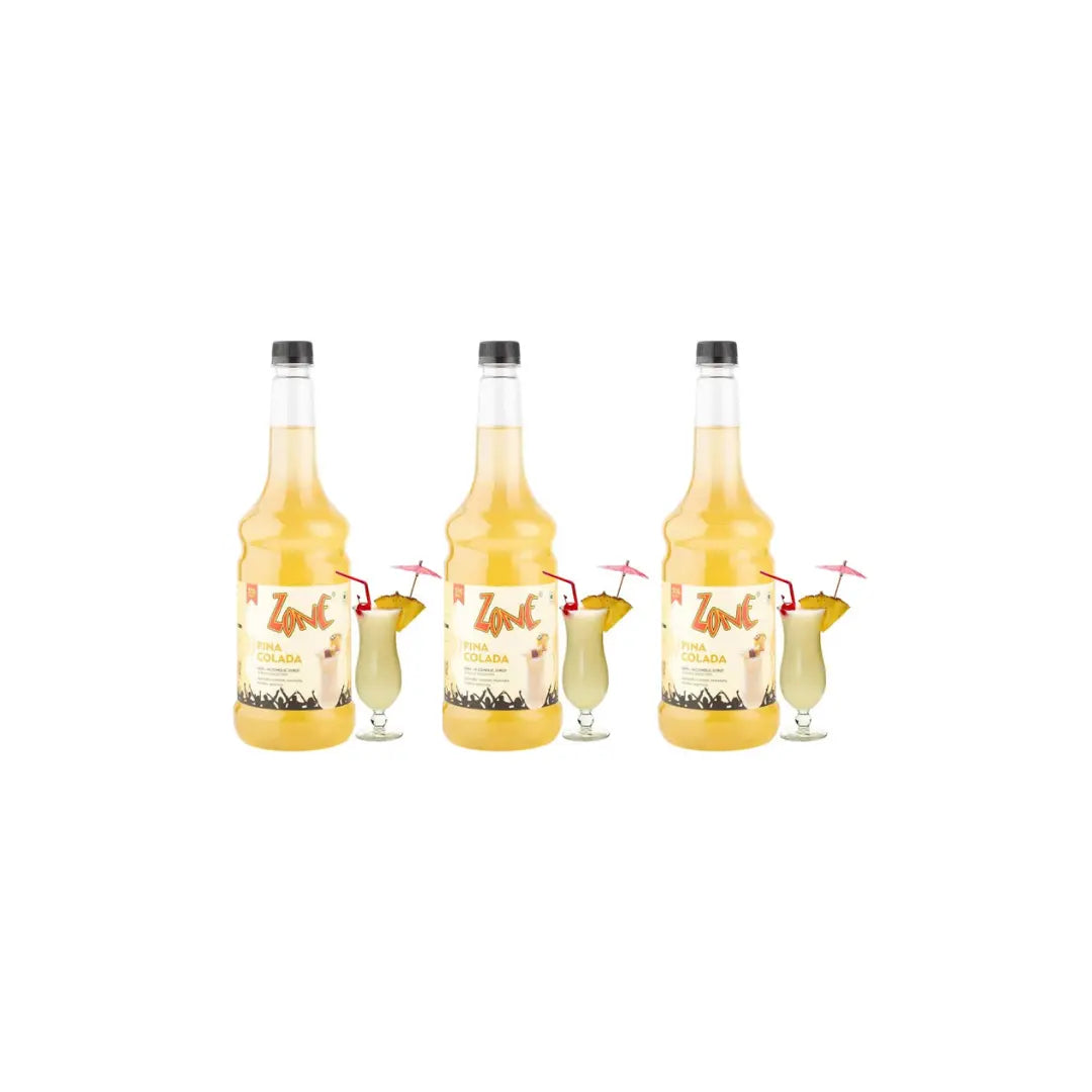 Zone Pina Colada Flavored Syrup 1050ml (Pack of 3)
