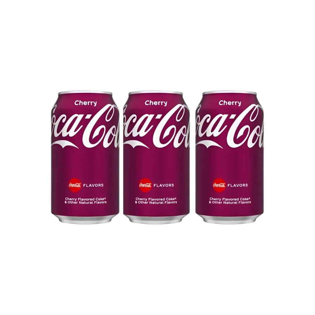Coca cola cherry 330ml pack of 3 soft drink cans