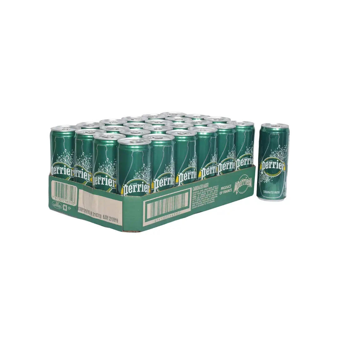 Perrier sparkling water cans 330ml pack of 24
