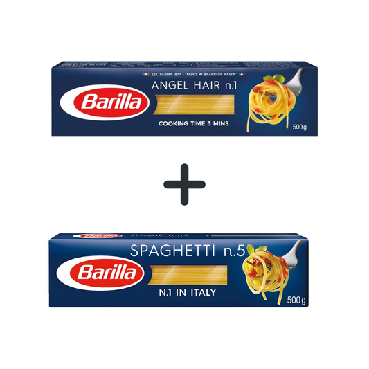 Barilla Angel Hair no1 Pasta and Barilla Spaghetti no 5 Pasta