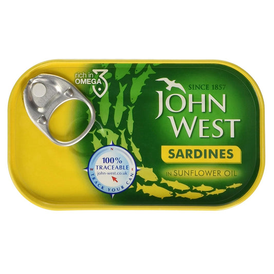 john west sardines in sunflower oil