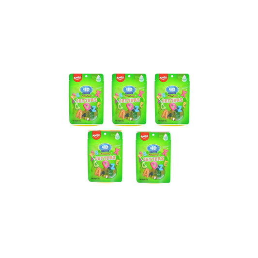 AMOS 4D Gummy Letters Candy,72g (Pack of 5)