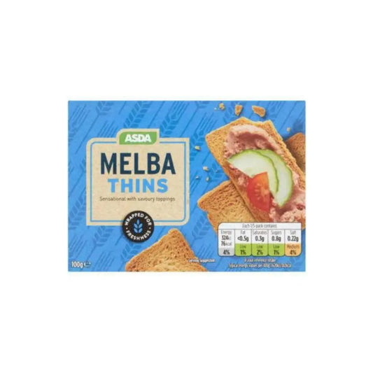 ASDA Melba Thins Toasts 100g (Imported)