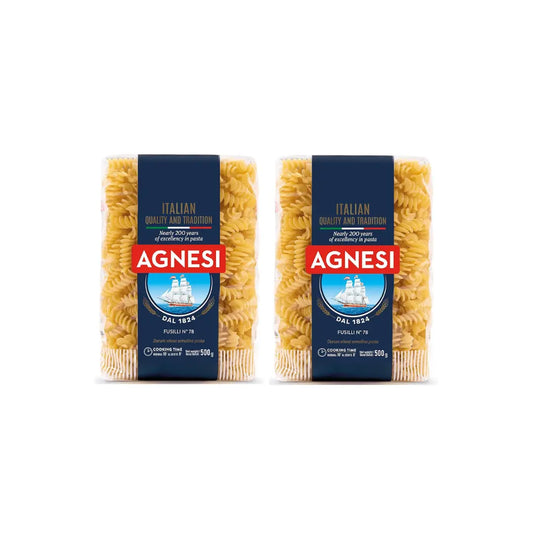 Agnesi Fusilli Pasta, 500g (Pack of 2)