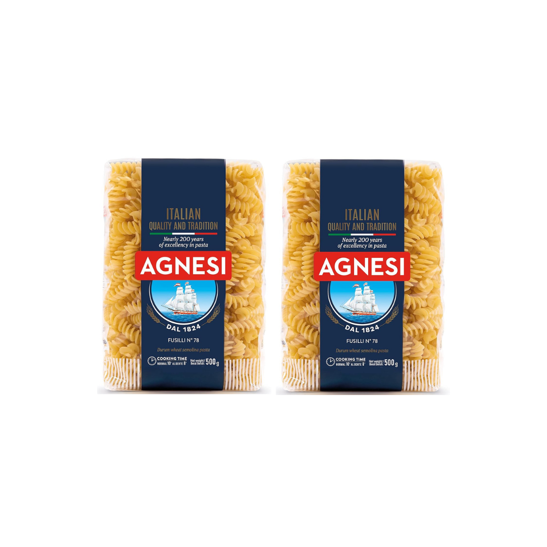 Agnesi Fusilli Pasta, 500g (Pack of 2)