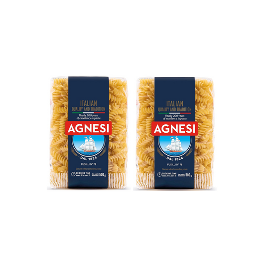 Agnesi Fusilli Pasta, 500g (Pack of 2)