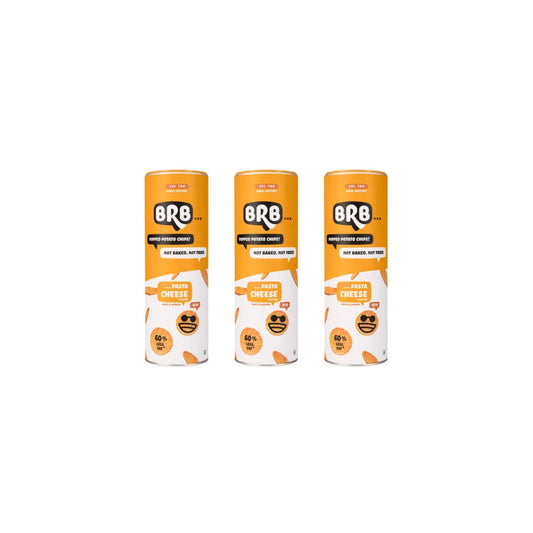 BRB Popped Potato Chips Tub Pasta Cheese Flavour 85g (Pack of 3)