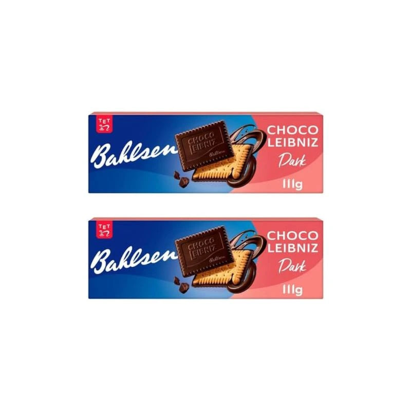 Bahlsens Choco Leibniz Dark Chocolate Biscuits 111g (Pack of 2)