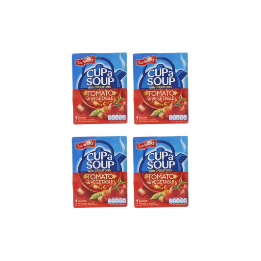 Batchelors Cup a Soup, Tomato Vegetables with Croutons, 104g (Pack of 4)