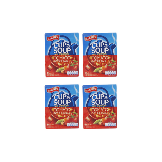 Batchelors Cup a Soup, Tomato Vegetables with Croutons, 104g (Pack of 4)