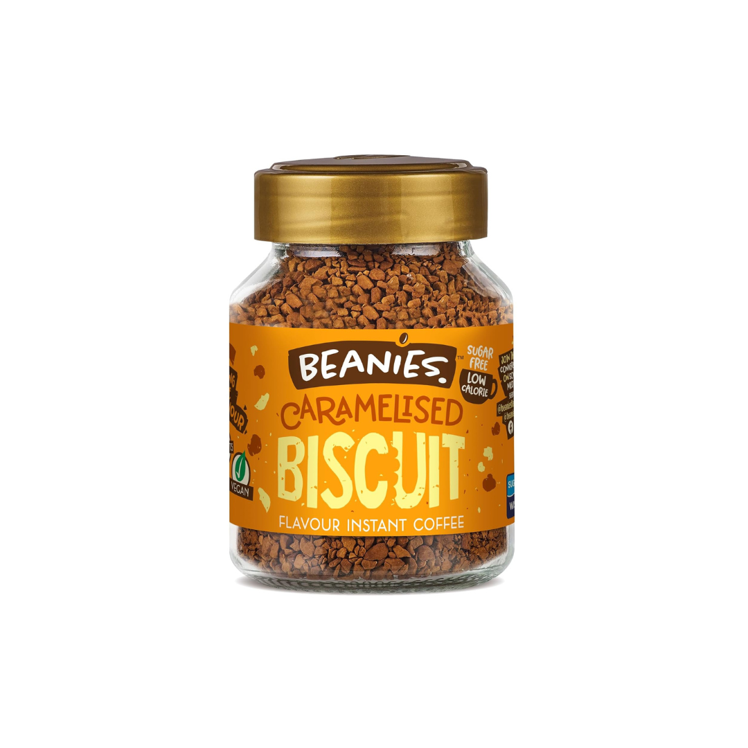 Beanies Instant Flavored Coffee Caramelized Biscuit, 50G