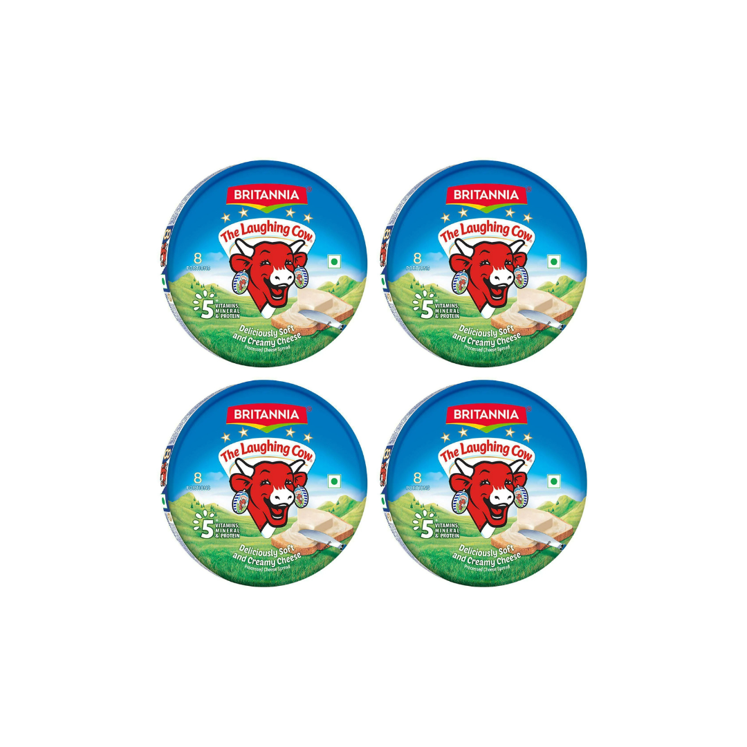 Britannia The Laughing Cow Creamy Processed Cheese Spread 120g (Pack Of 4)