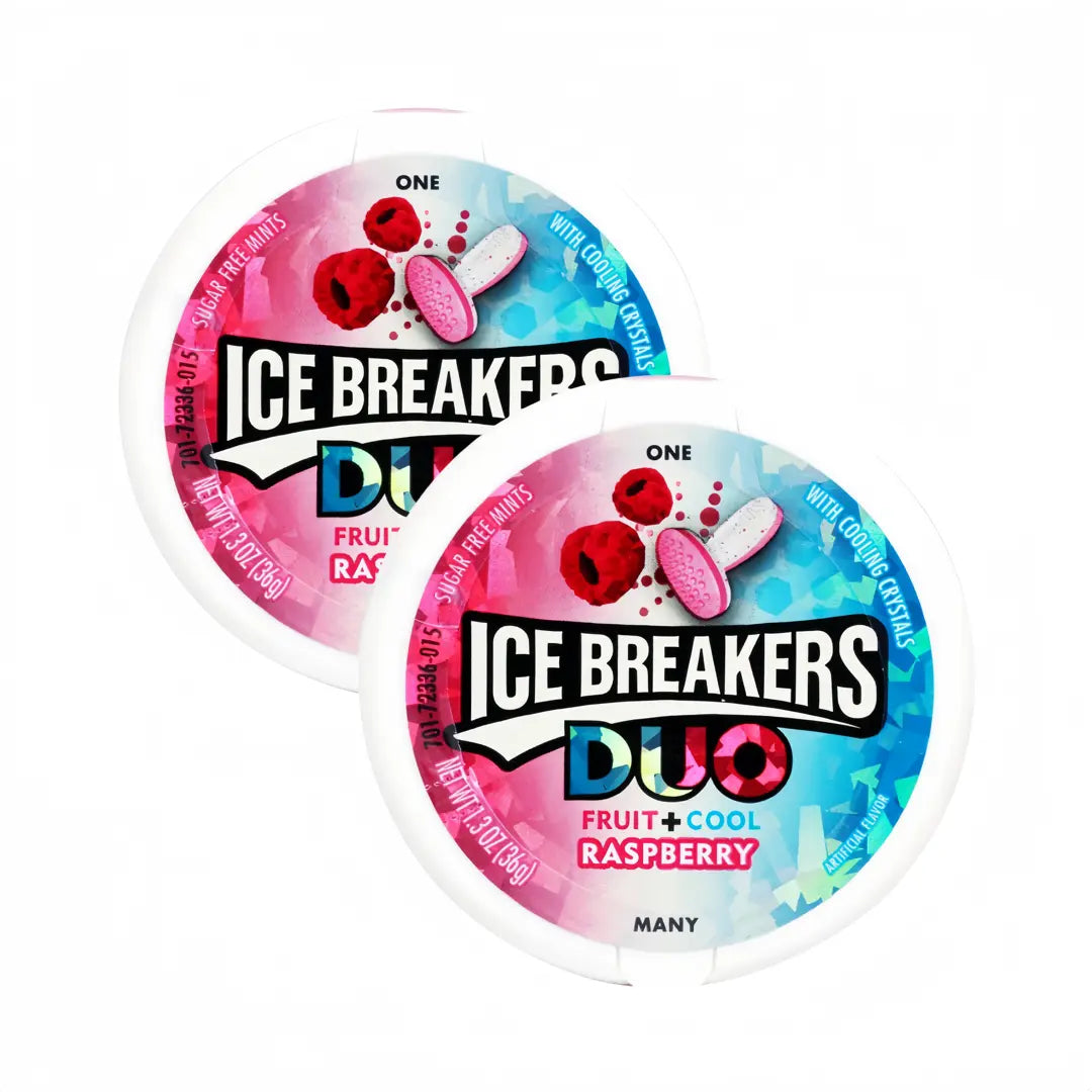 Buy Ice Breakers Duo Fruit + Coolmints, Raspberry, 36 Grams Container (Pack of 2)
