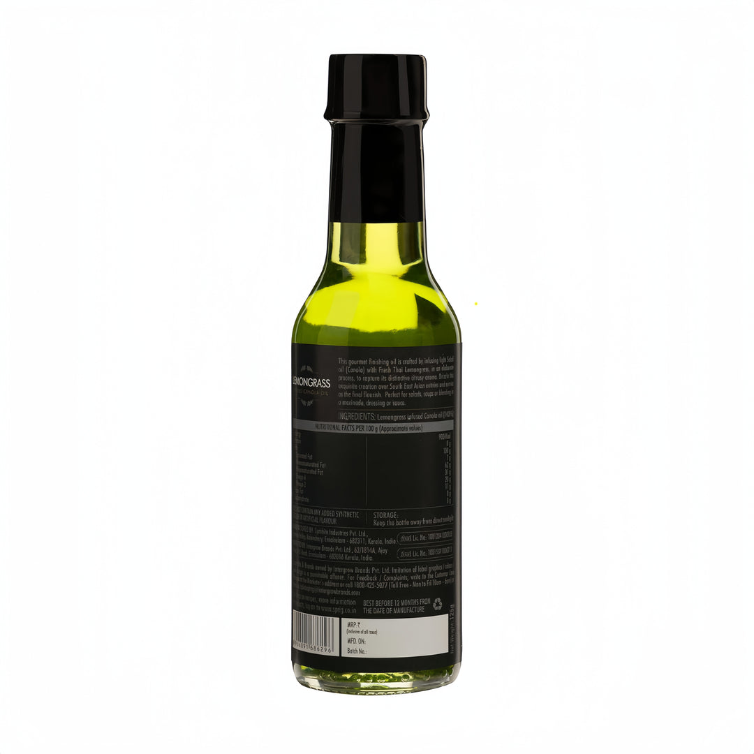 Buy Gourmet Fresh Lemongrass Infused Canola Oil For Cooking,125Gm | Luckysrore.in