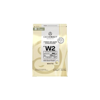 Callebaut White Couverture Chocolate Callets 2.5kg Bulk Belgian Chocolate