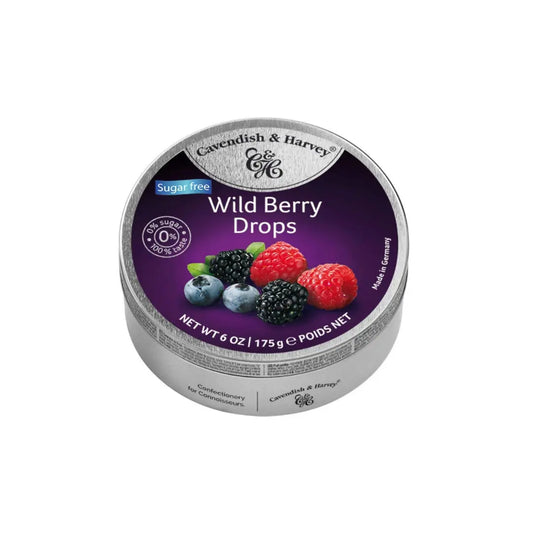 Cavandish & Harvey Sugar Free Wild Berry Drops, 175G (Pack of 9)