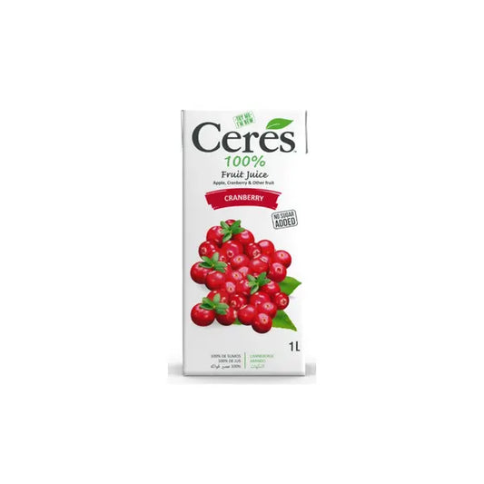 Pure cranberry juice without sugar in a 1L bottle

