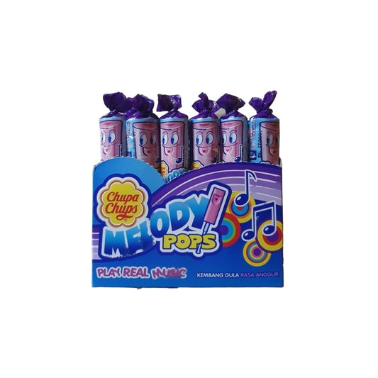 Chupa Chup Melody Pops Grape Flavour Whistle Shaped Stick 36 Pops X 15g