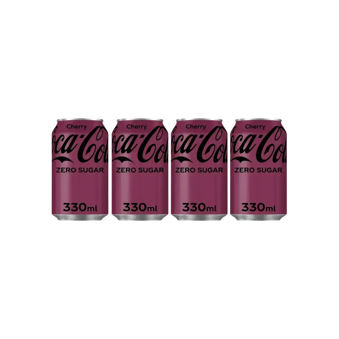 Coca-Cola Zero Sugar Cherry can close up image