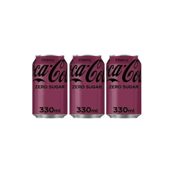 Cherry flavoured Coca-Cola Zero Sugar soft drink 330ml