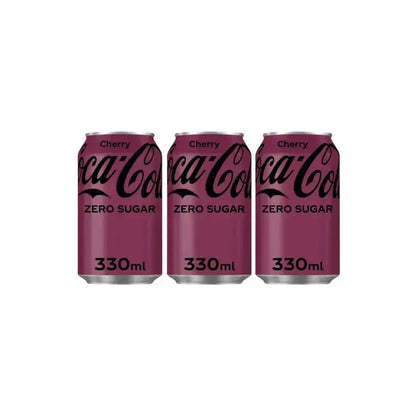 Cherry flavoured Coca-Cola Zero Sugar soft drink 330ml