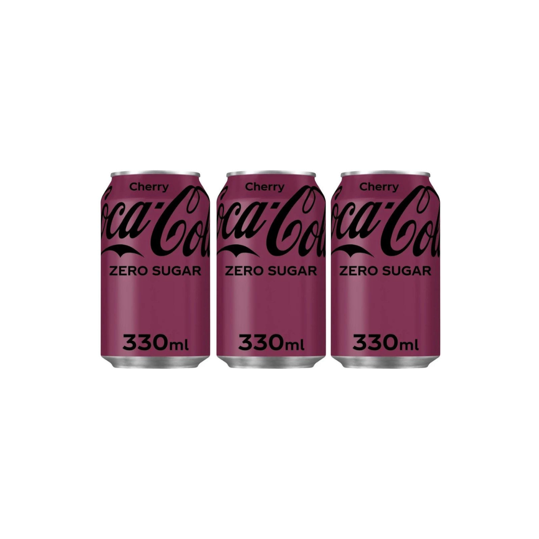 Coca-cola Cherry Zero Sugar 330ml (Imported) - (pack of 3)