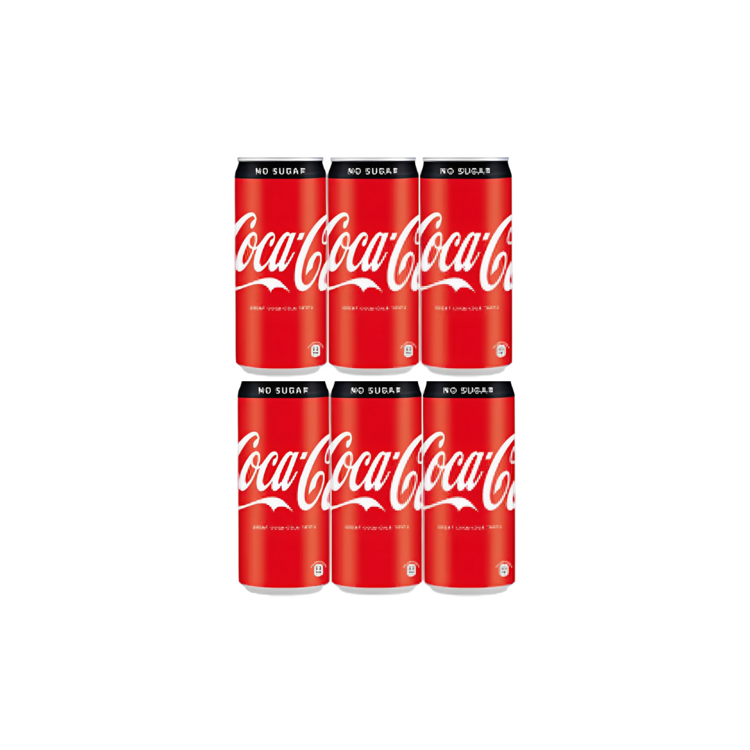 Coca Cola Zero Sugar Soft Drink 330ml (imported)- (Pack of 6)