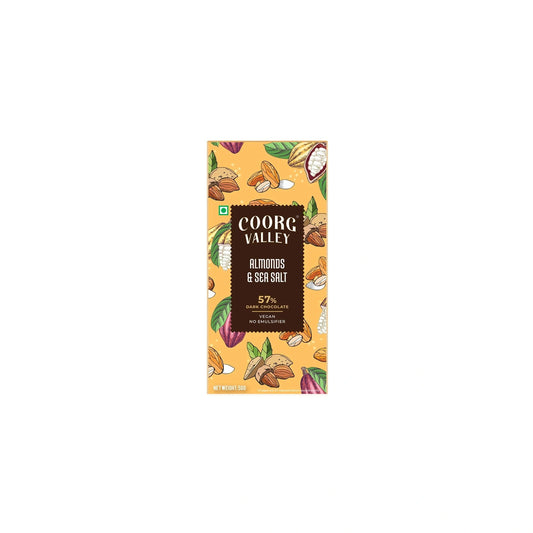 Coorg Valley Almonds & Sea Salt Dark Chocolate 50g