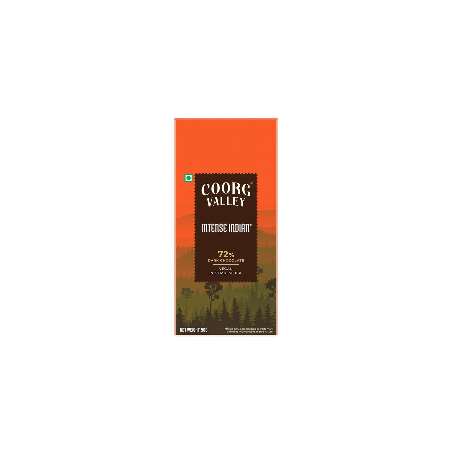 Coorg Valley Intense Indian Dark Chocolate 50g