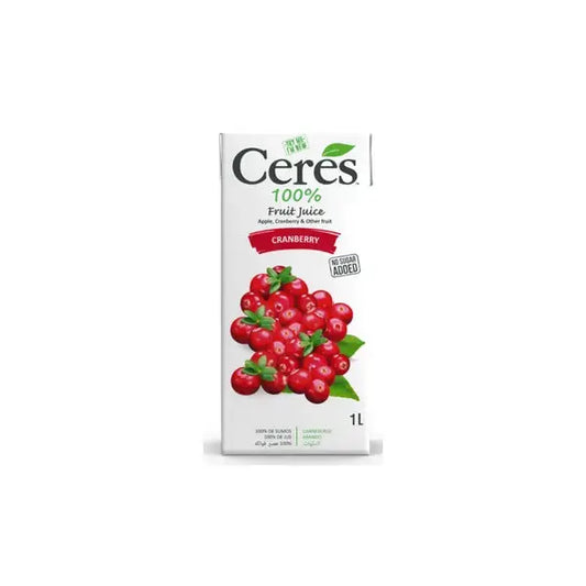 Pure cranberry juice without sugar in a 1L bottle

