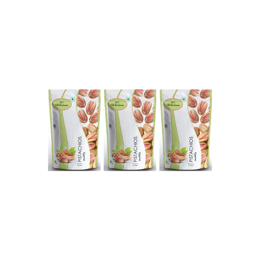 DCC DELICIOUS Dry Roasted Pistachios (Pista), 200g (Pack of 3) 