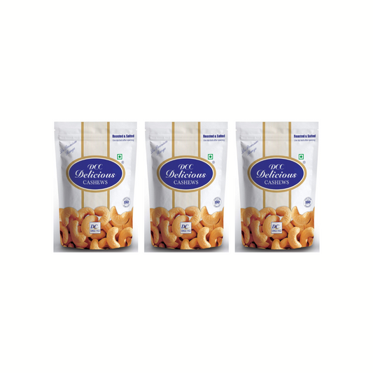 DCC DELICIOUS Cashew Roasted & Salted, 200G (Pack of 3) 