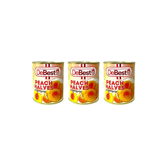 De Besto Imported Peach Halves 800g (Pack of 3)