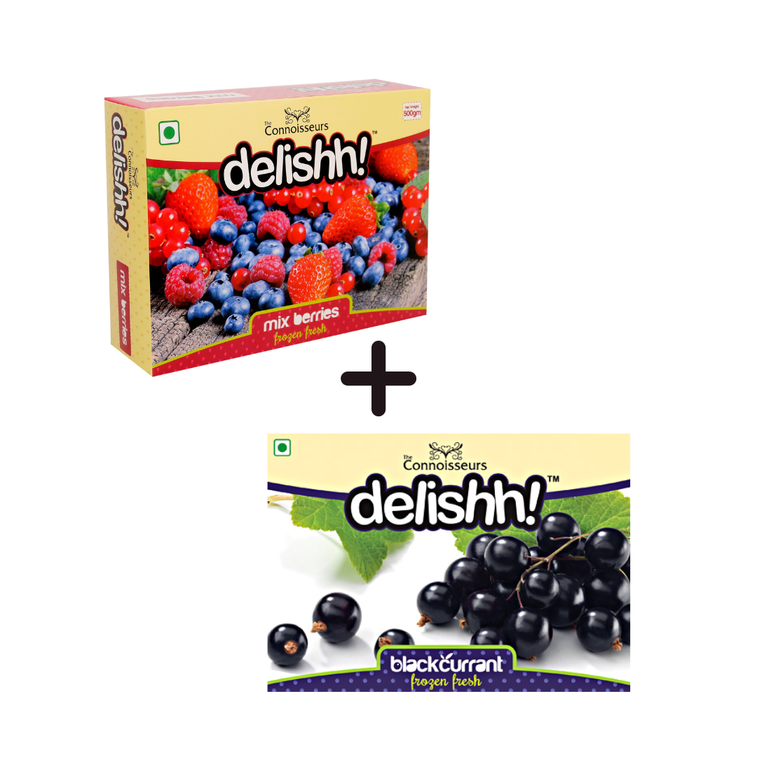 Buy Delishh frozen mix berries and frozen blackcurrant berries