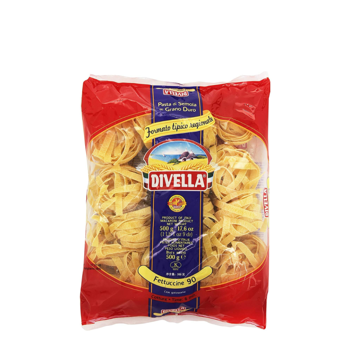 Divella Fettuccine 90 Pasta Durum Wheat Semolina Nests Pasta 500g