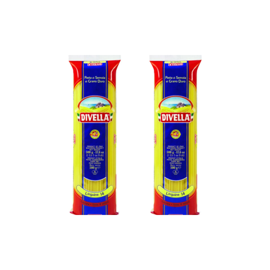 Divella Linguine 14 Pasta spaghetti 500g (Pack of 2)