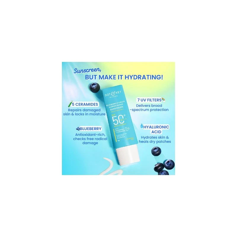 Dot & Key Blueberry Hydrate Barrier Repair Sunscreen Spf 50+, 50g